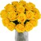 10 Pcs Fake Artificial Roses Silk Flowers with Stems (Yellow) 9.84"D x 7.78"W x 2.36"H